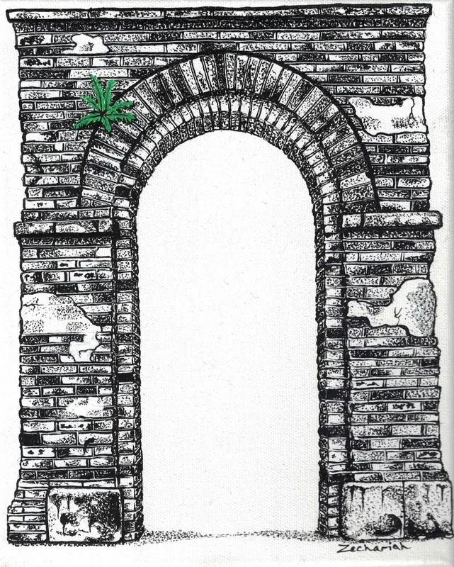Brick archway